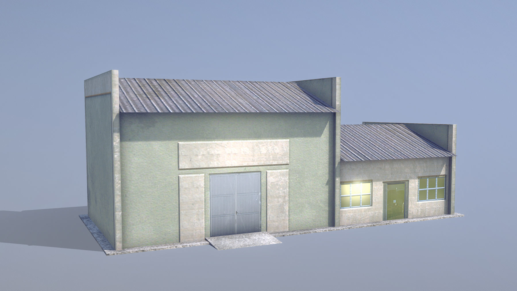 MilitaryBase PortoVelho Storage 03 Low-poly 3D model_4
