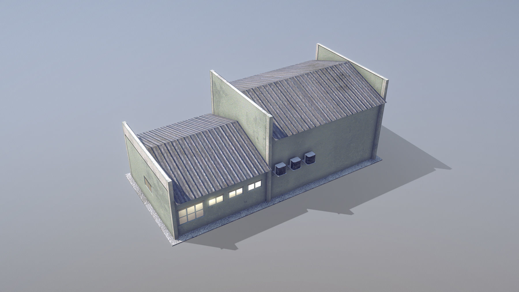 MilitaryBase PortoVelho Storage 03 Low-poly 3D model_2