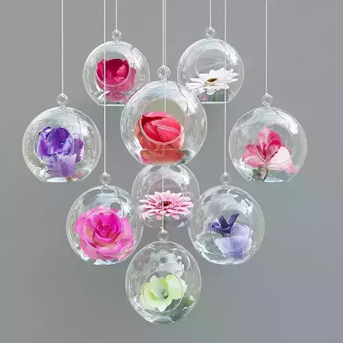 Terrarium with flowers