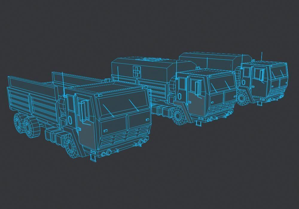 Military FMTV Vehicles  Low-poly 3D model_16