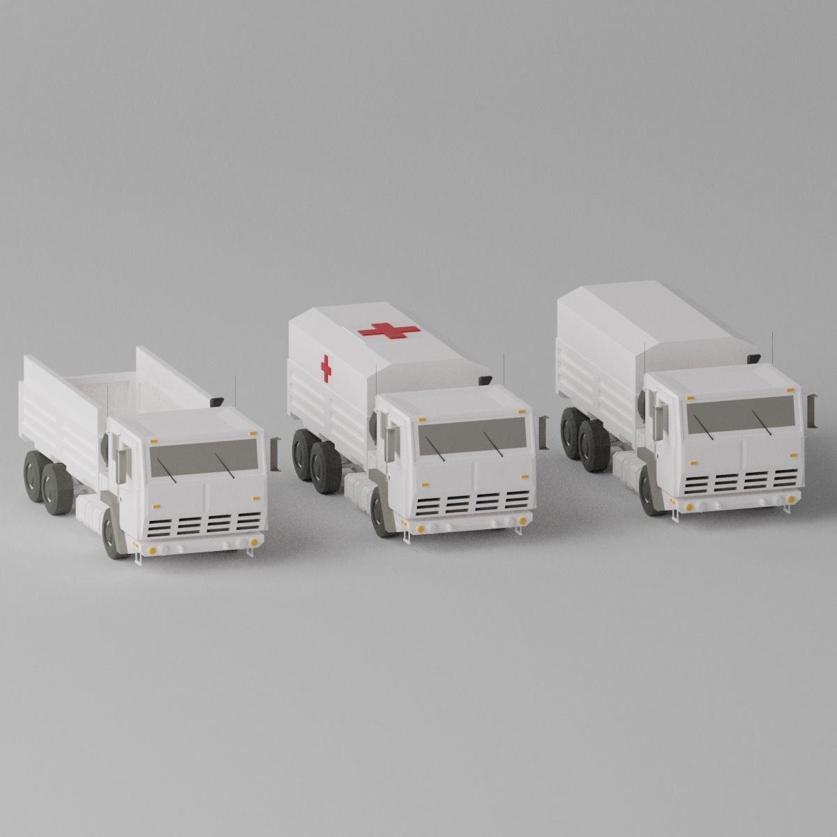 Military FMTV Vehicles  Low-poly 3D model_19