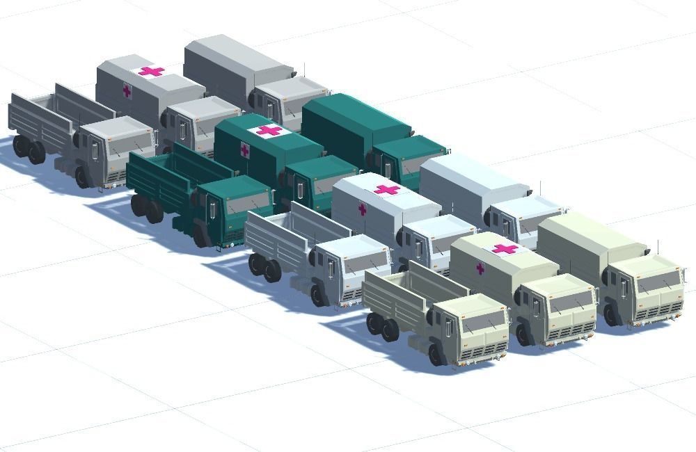 Military FMTV Vehicles  Low-poly 3D model_10