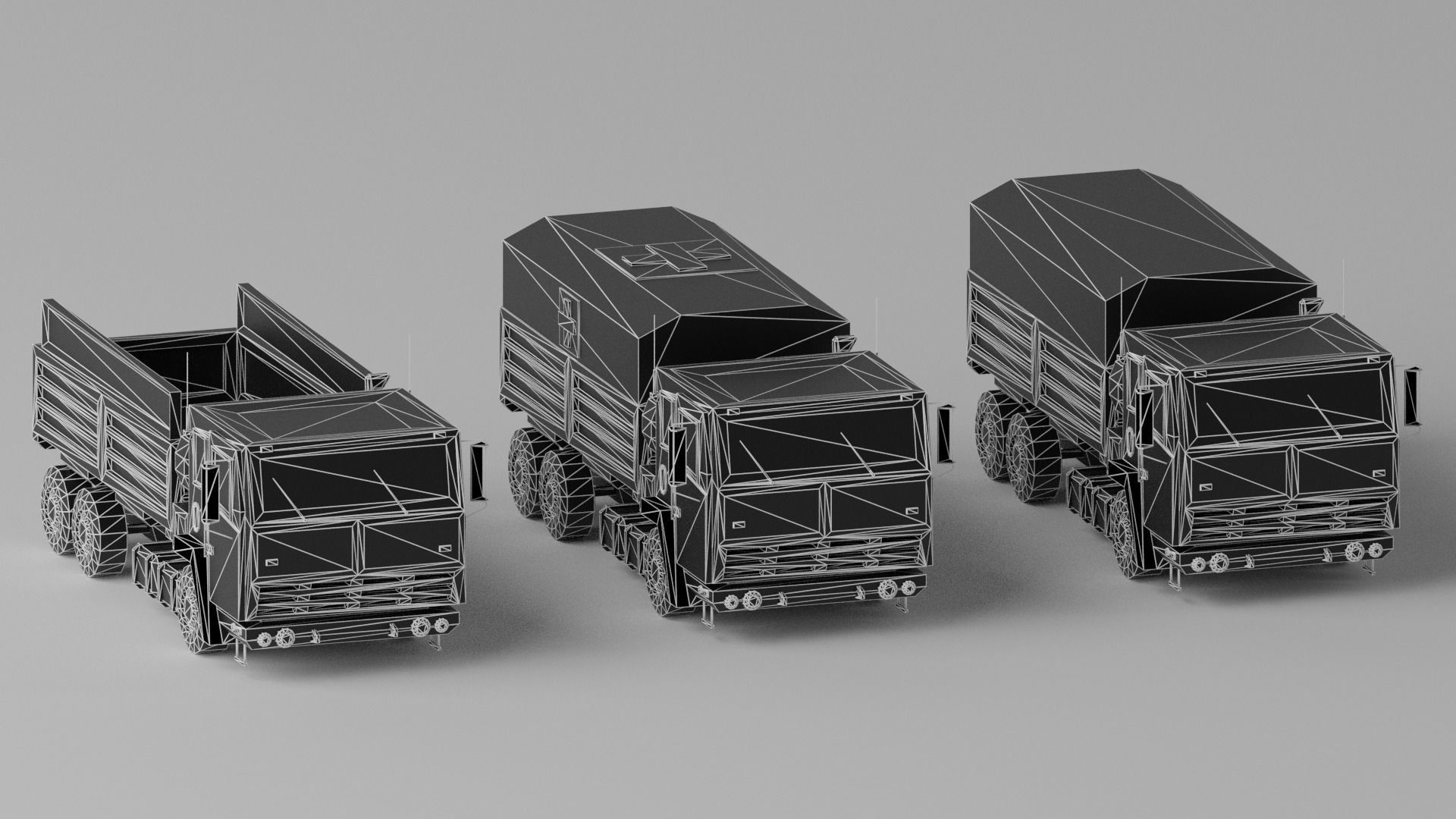 Military FMTV Vehicles  Low-poly 3D model_5