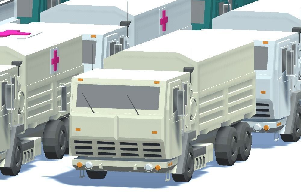 Military FMTV Vehicles  Low-poly 3D model_8