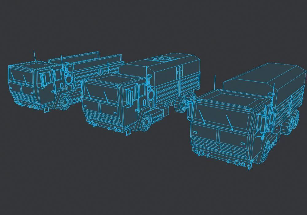 Military FMTV Vehicles  Low-poly 3D model_17