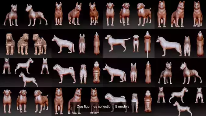 Dog figurines collection 
