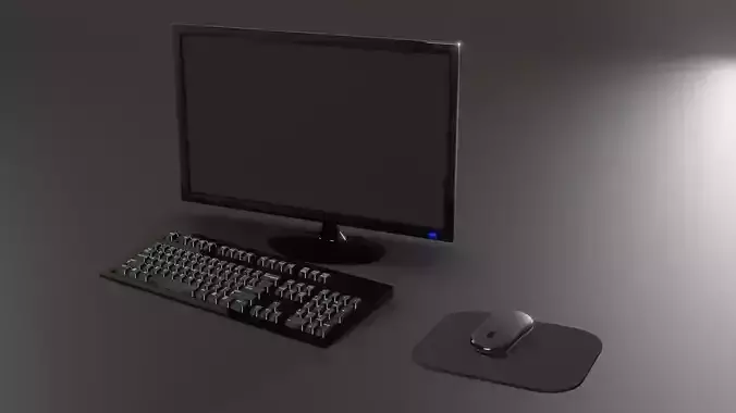 Computer monitor keyboard and Mouse