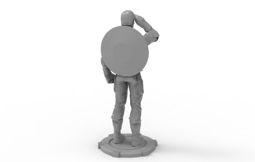 Captain America greetings respectful ceremony pose 3D print model_23