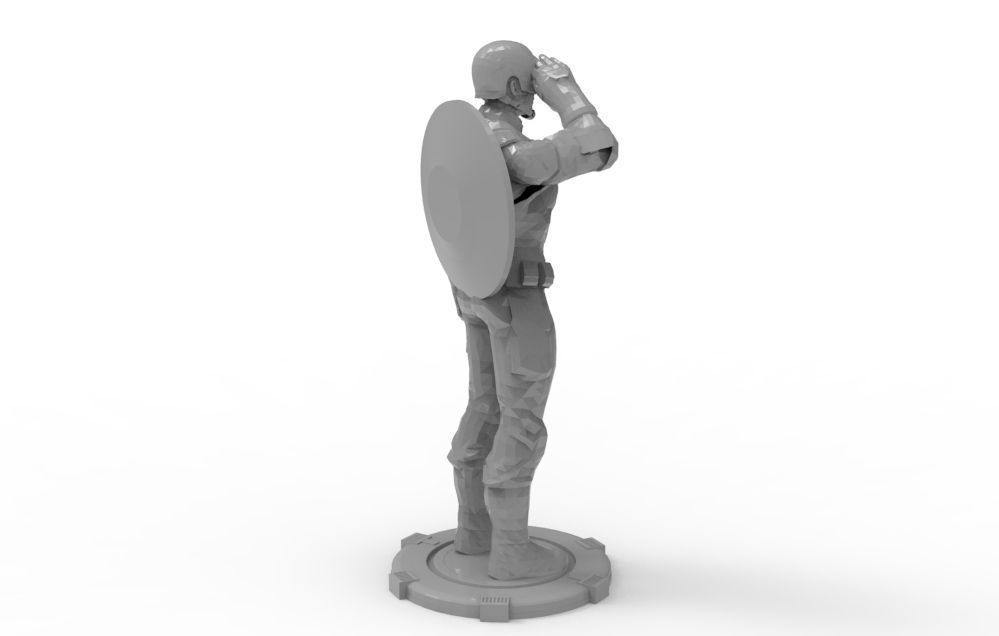 Captain America greetings respectful ceremony pose 3D print model_25