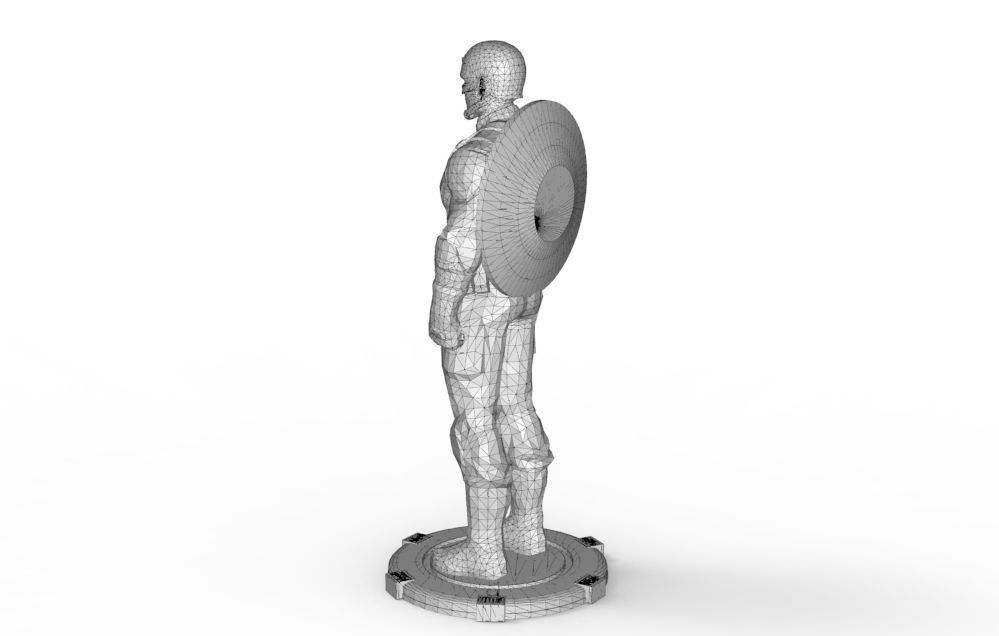 Captain America greetings respectful ceremony pose 3D print model_54