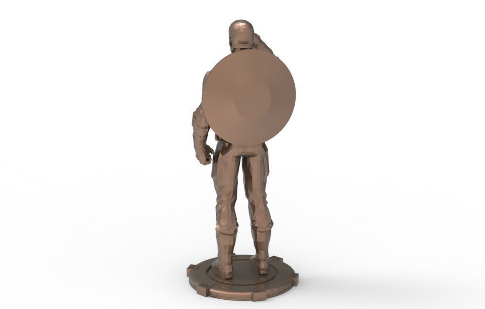 Captain America greetings respectful ceremony pose 3D print model_3