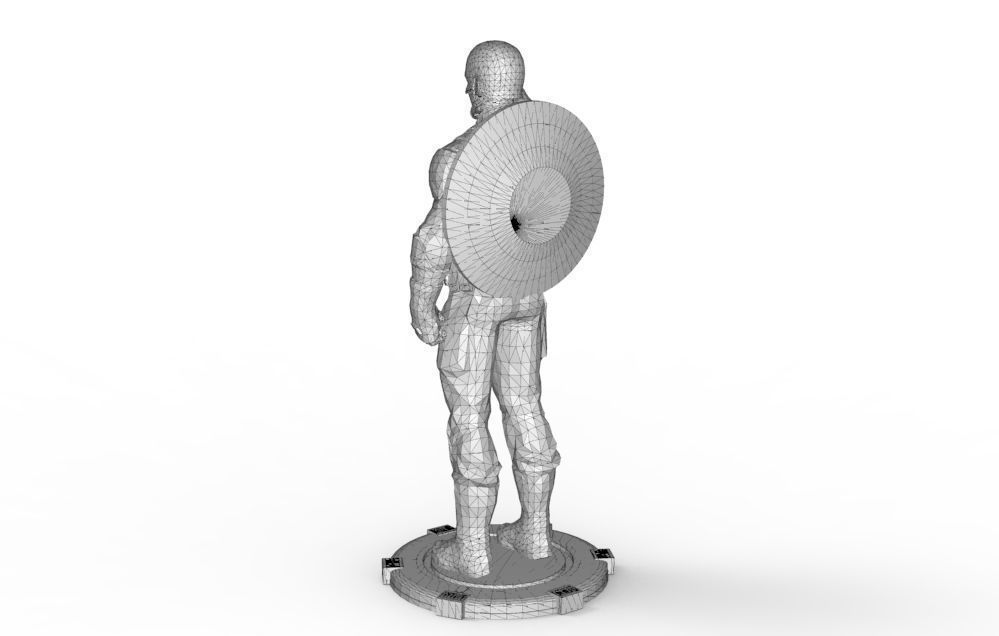Captain America greetings respectful ceremony pose 3D print model_38