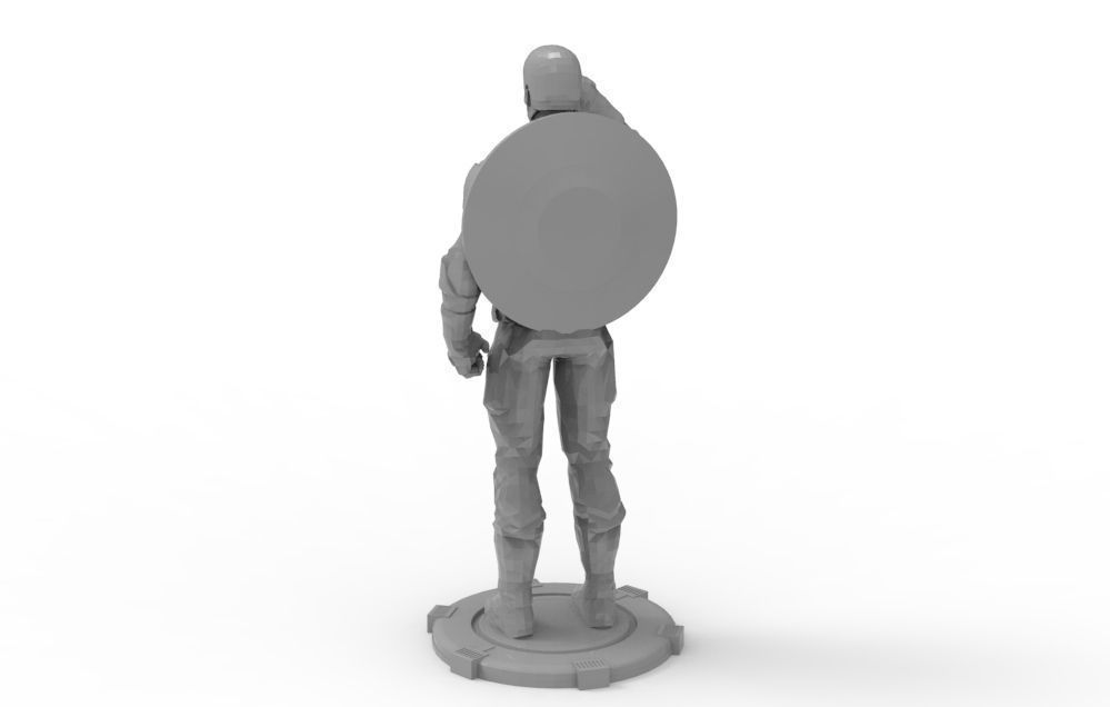 Captain America greetings respectful ceremony pose 3D print model_21