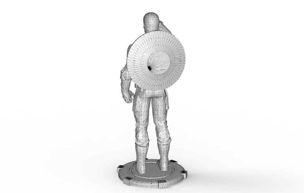 Captain America greetings respectful ceremony pose 3D print model_39