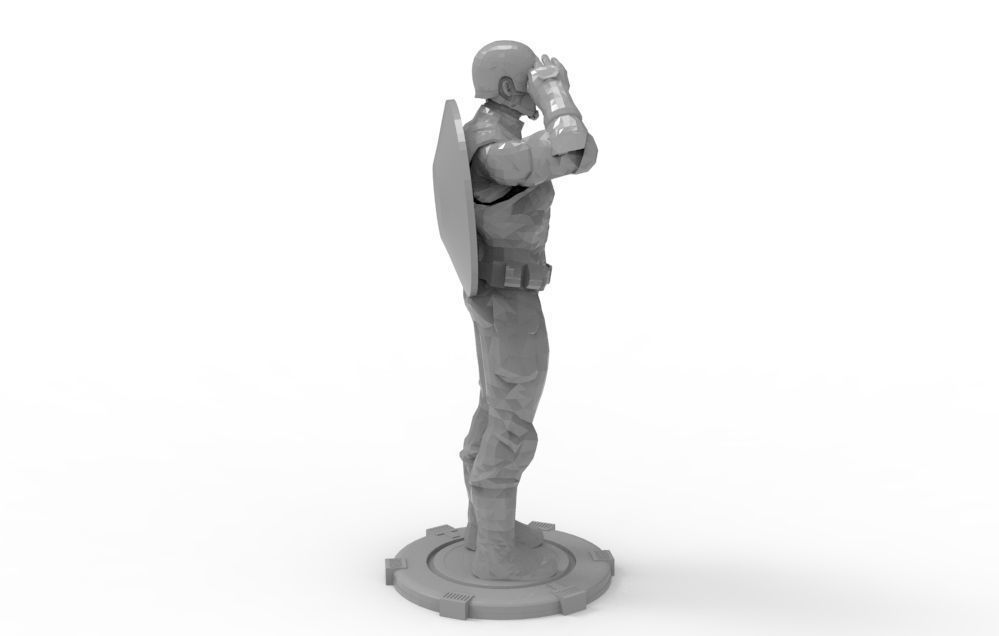 Captain America greetings respectful ceremony pose 3D print model_26