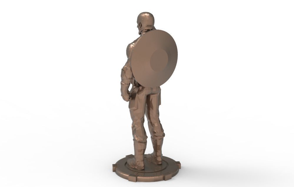 Captain America greetings respectful ceremony pose 3D print model_2