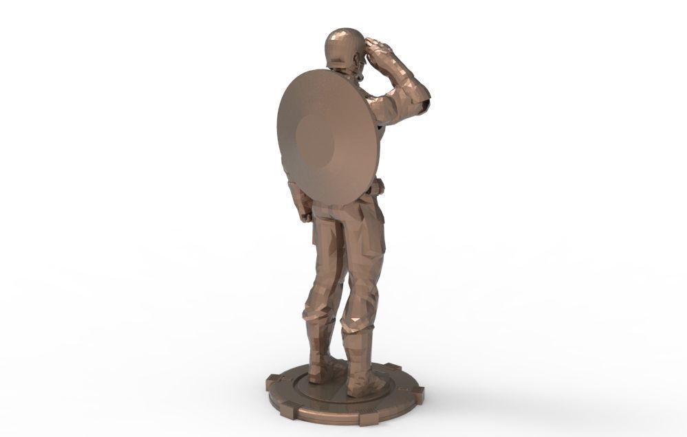 Captain America greetings respectful ceremony pose 3D print model_6