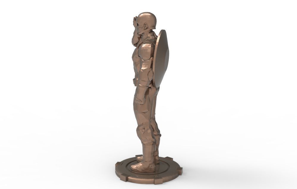 Captain America greetings respectful ceremony pose 3D print model_18