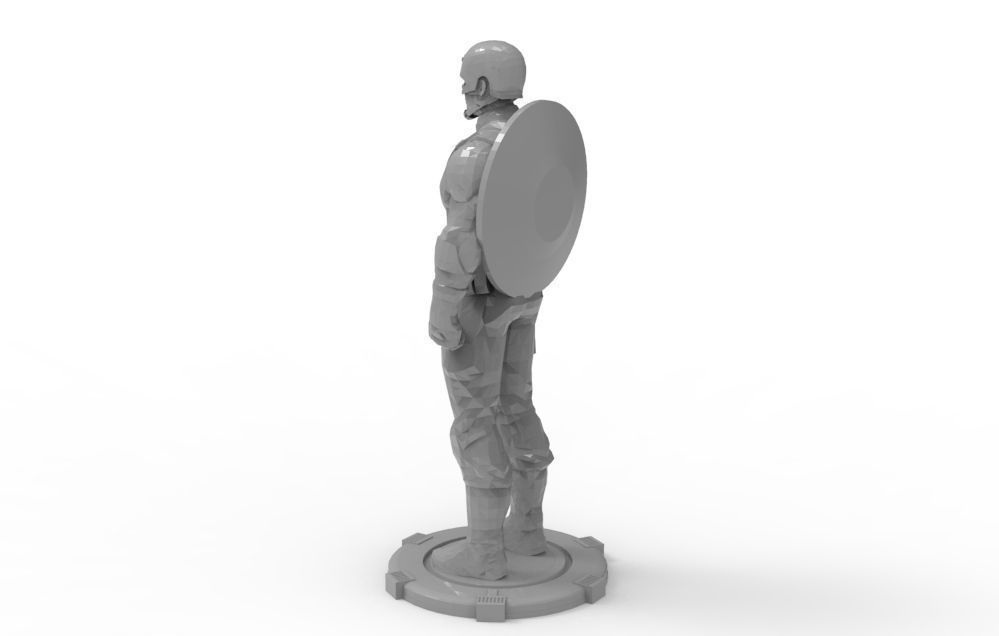 Captain America greetings respectful ceremony pose 3D print model_36