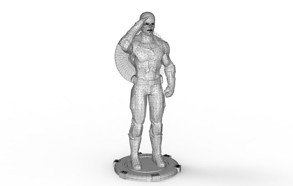 Captain America greetings respectful ceremony pose 3D print model_47