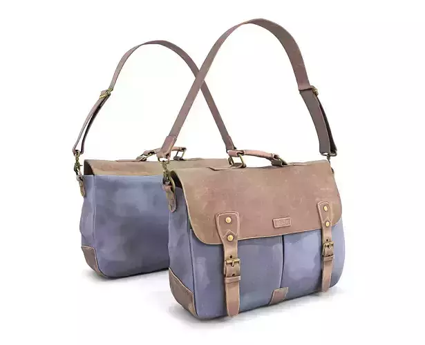 Canvas Leather Shoulder Bag 02