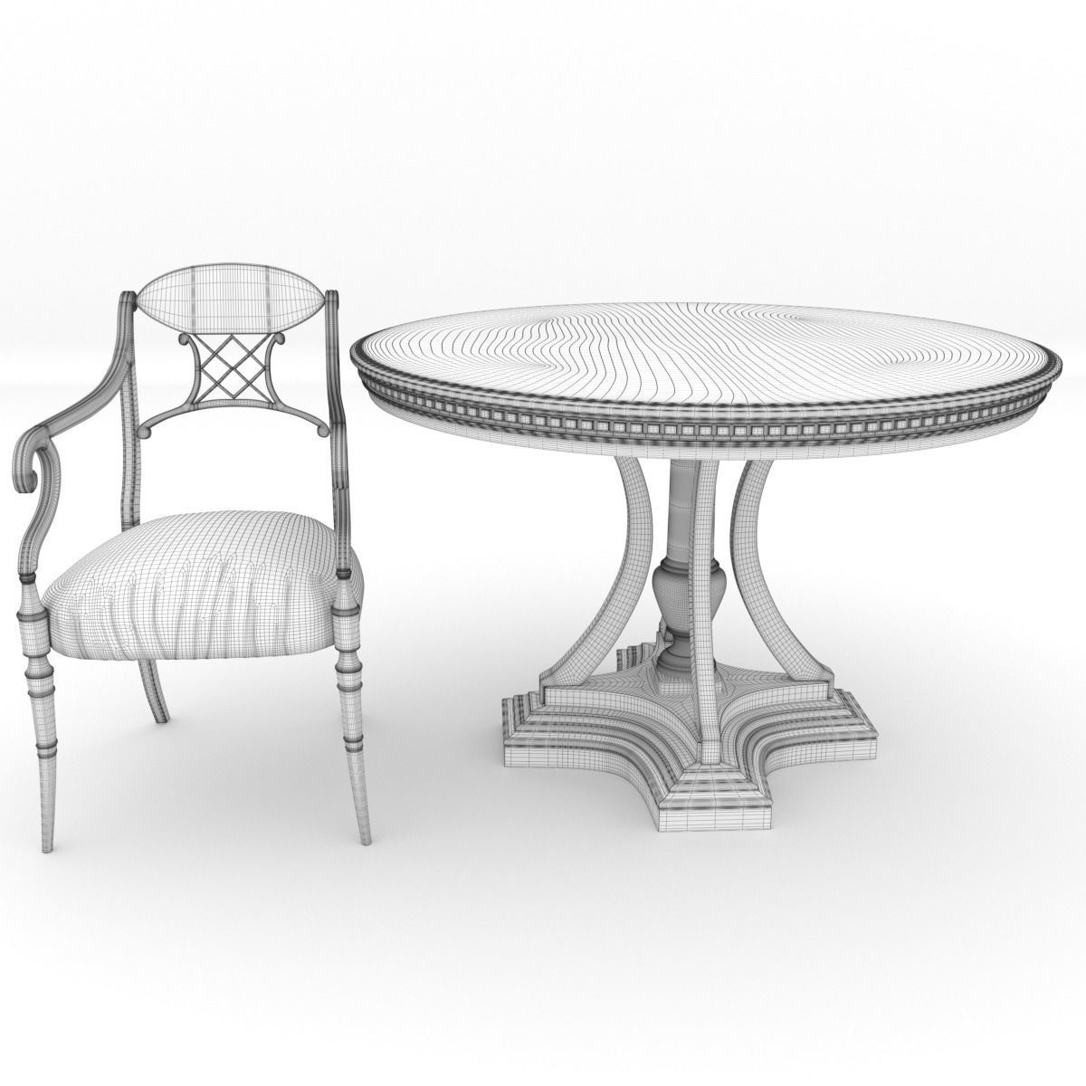 Chairs Kevin Cross Studio james round dining table 3D model_4