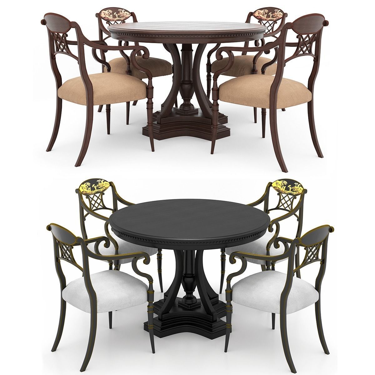 Chairs Kevin Cross Studio james round dining table 3D model_1