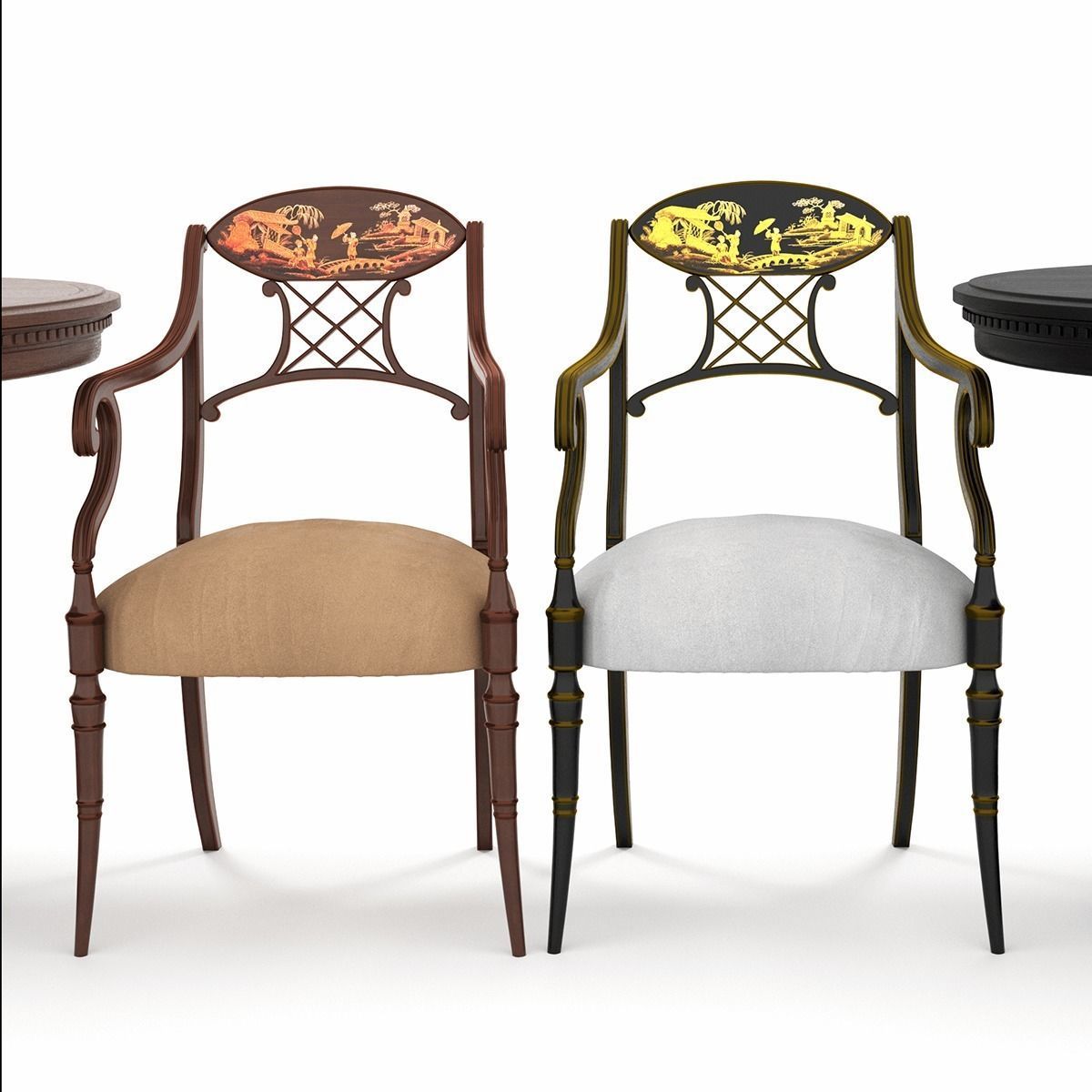 Chairs Kevin Cross Studio james round dining table 3D model_2