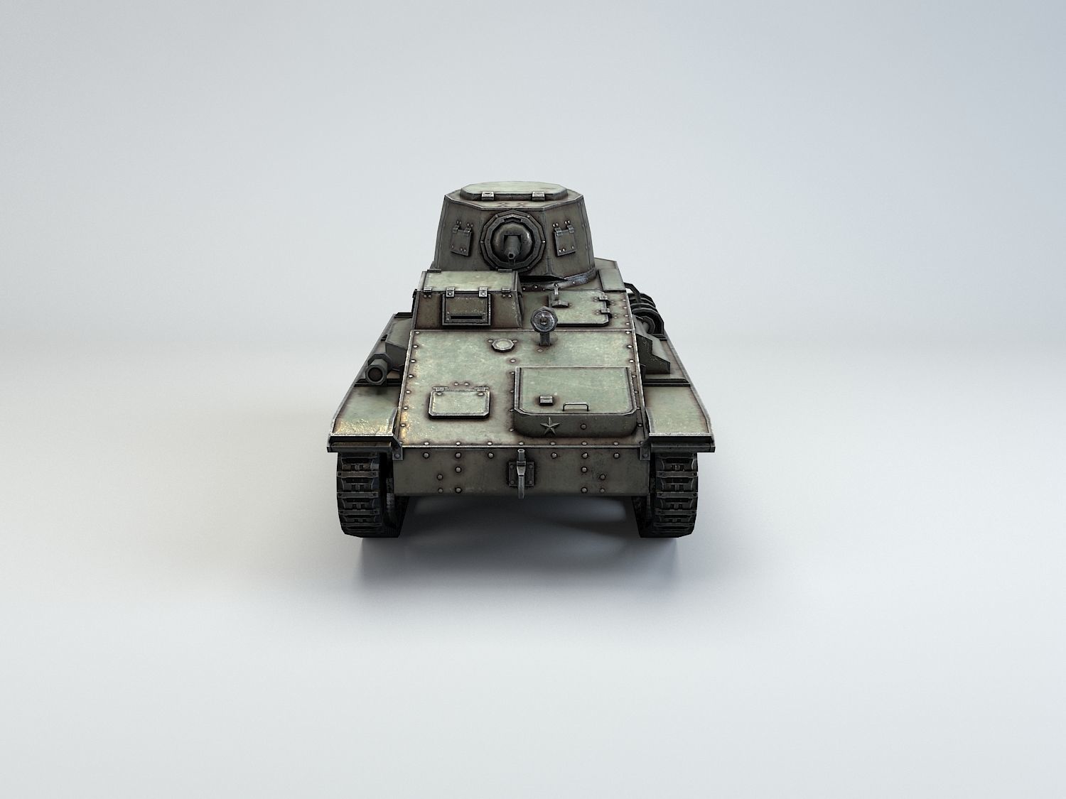 Low Poly Type 94 TK tankette Low-poly 3D model_4