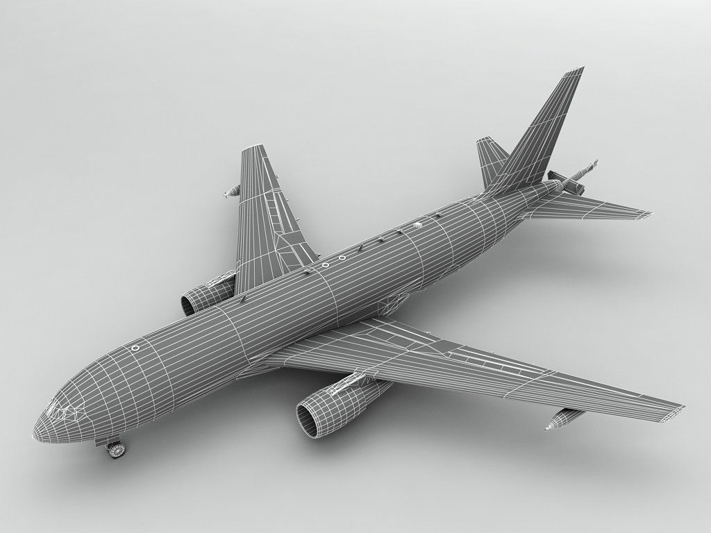 Boeing KC46A Pegasus Military Aircraft Low-poly 3D model_3