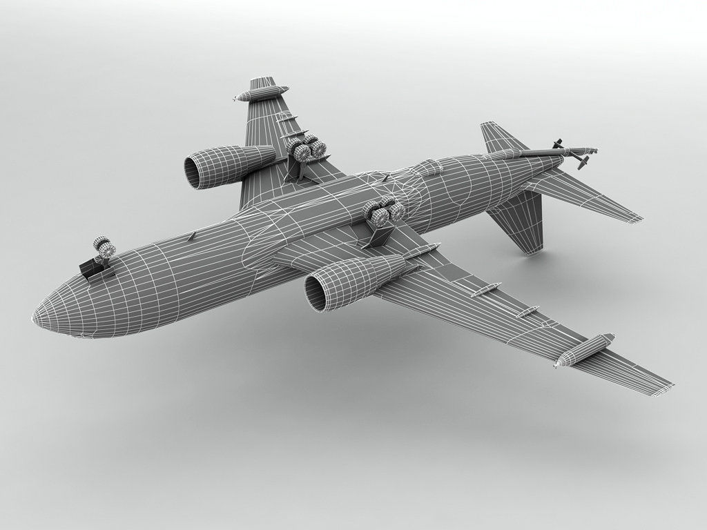 Boeing KC46A Pegasus Military Aircraft Low-poly 3D model_4