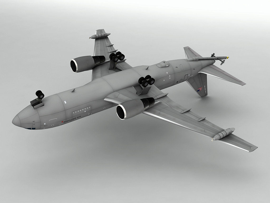 Boeing KC46A Pegasus Military Aircraft Low-poly 3D model_1