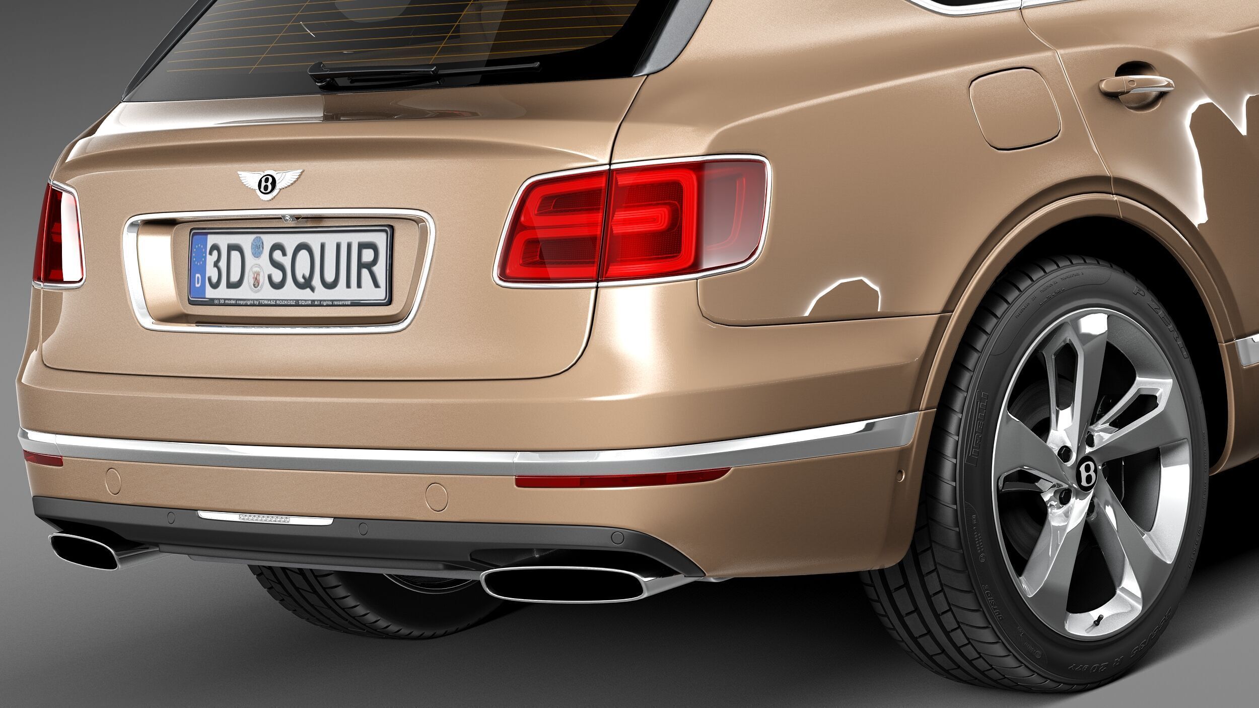 Bentley Bentayga 2016 3D model_3