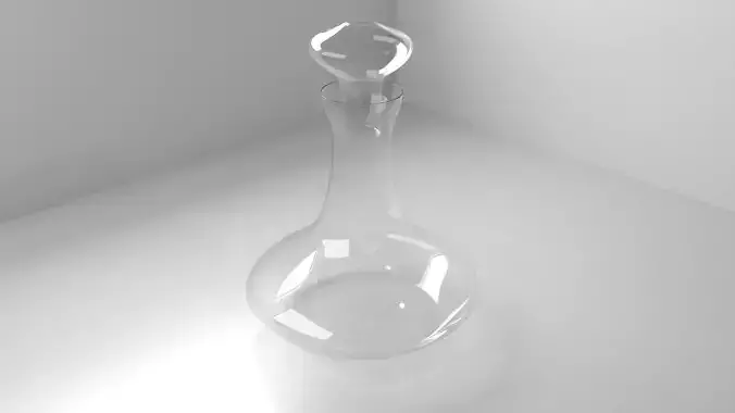 Decanter 6 glass 3D model