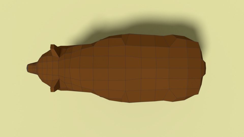 Low Poly Cartoon Bear Low-poly 3D model_15