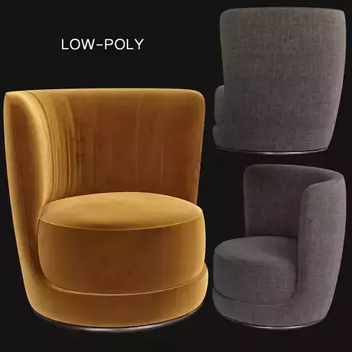 Armchair Laurent Longhi low poly 3d model