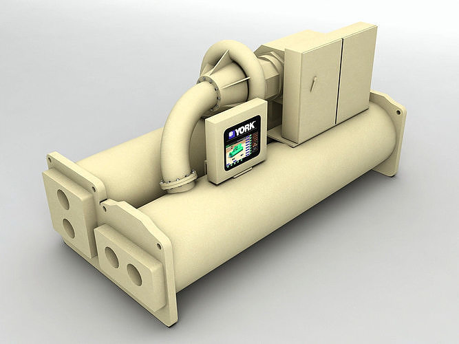 Centrifugal Electric Drive Chiller Low-poly 3D model