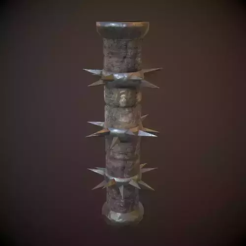 Medieval Spinning Trap Low-poly 3D model