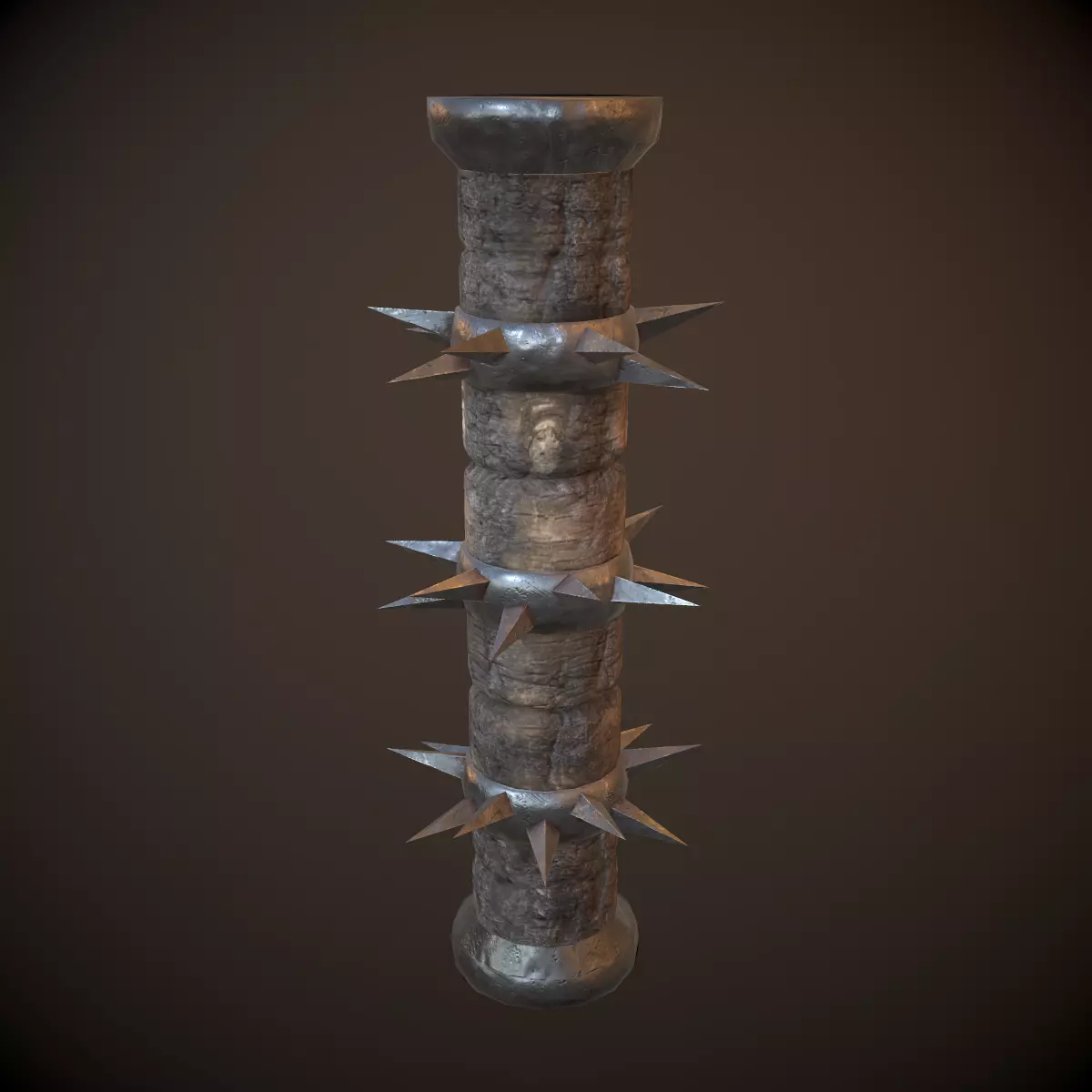 Medieval Spinning Trap Low-poly 3D model