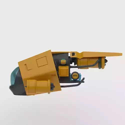  spaceship science space military Low-poly 3D model