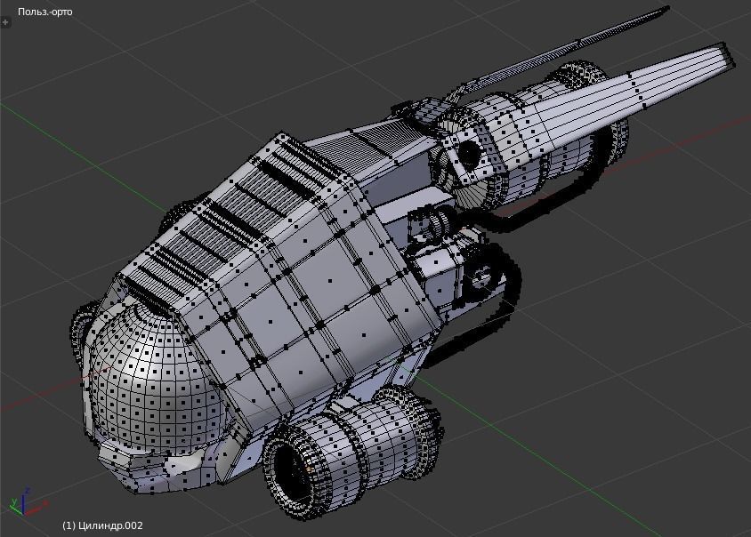  spaceship science space military Low-poly 3D model_5
