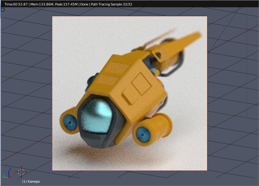  spaceship science space military Low-poly 3D model_1