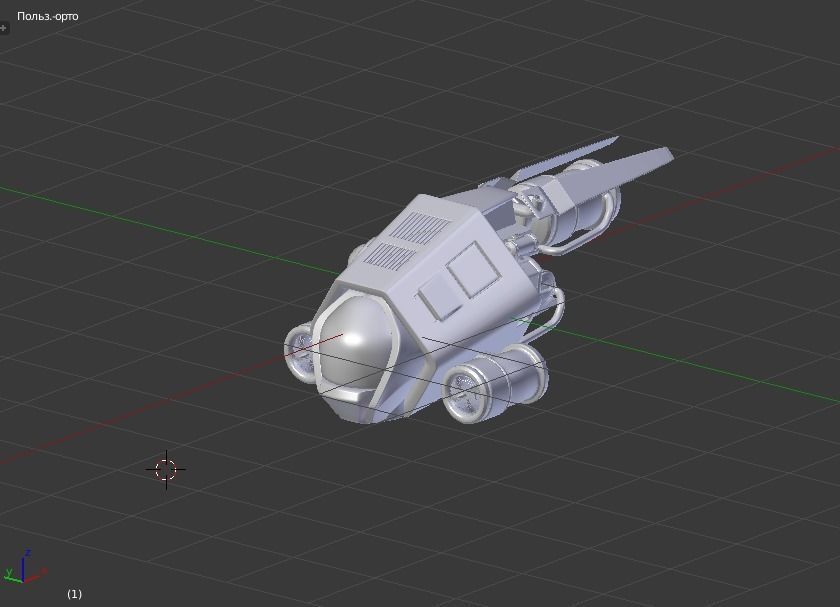  spaceship science space military Low-poly 3D model_2