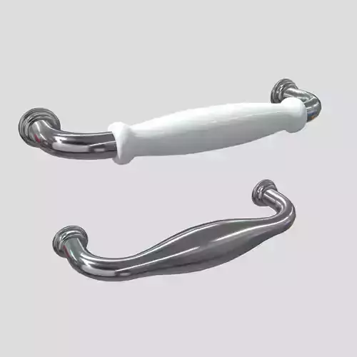 Handle Set 2 pair of chrome handles