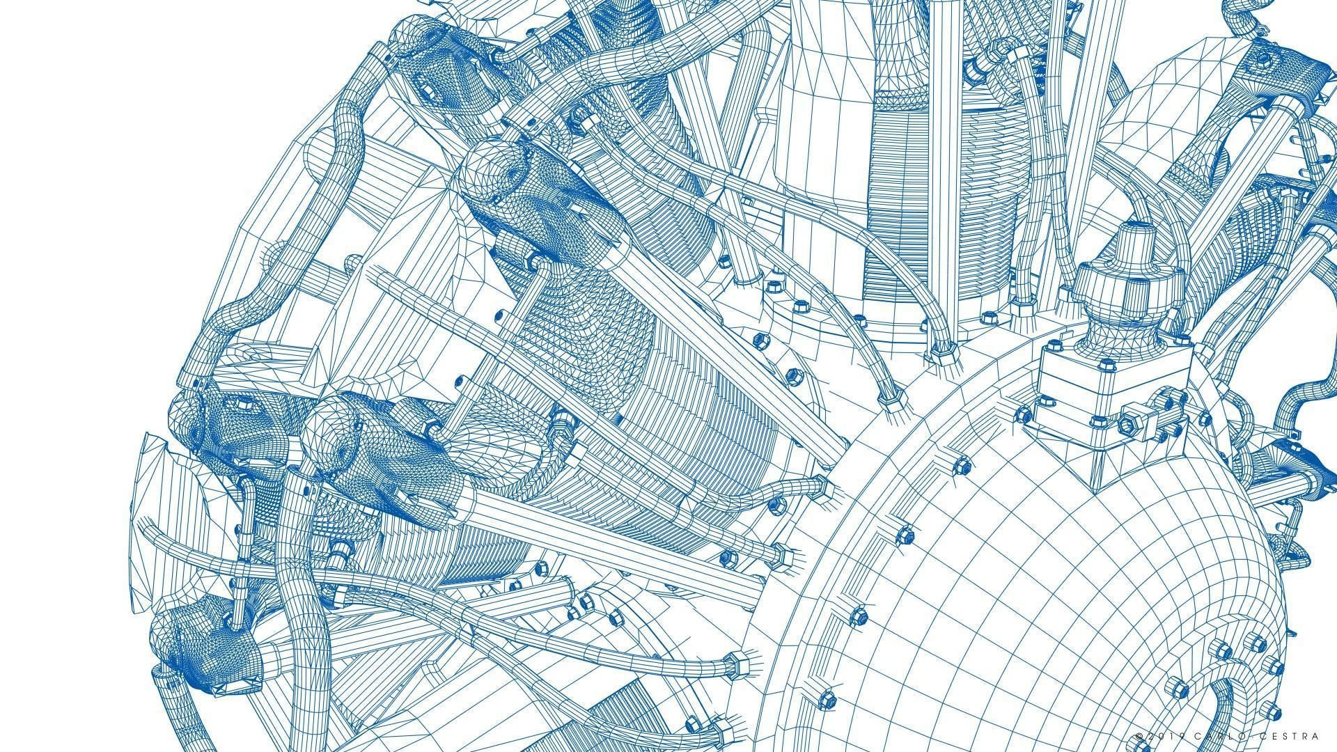 R-1830 Twin Wasp Aircraft Engine 3D model_39