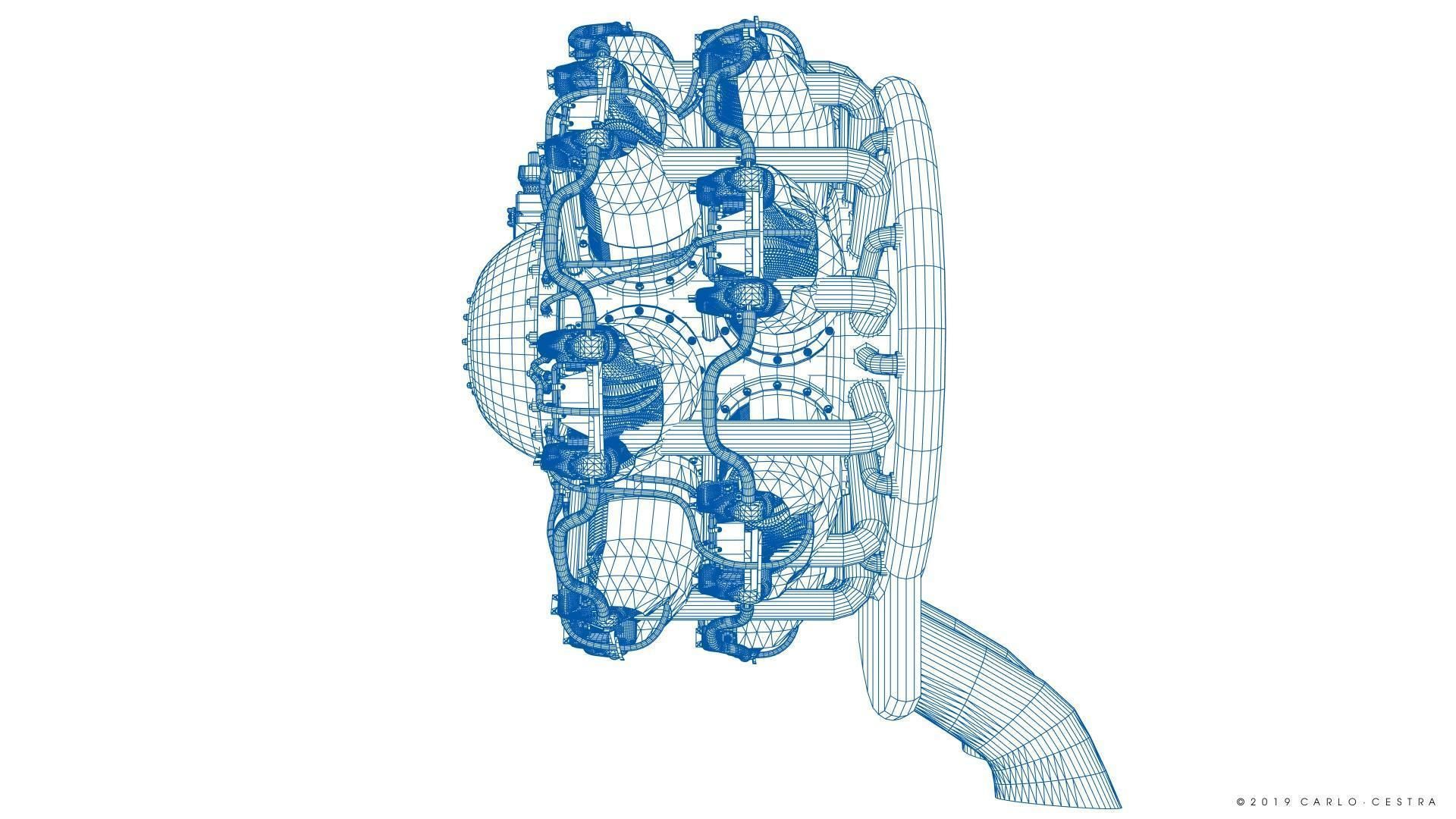 R-1830 Twin Wasp Aircraft Engine 3D model_42