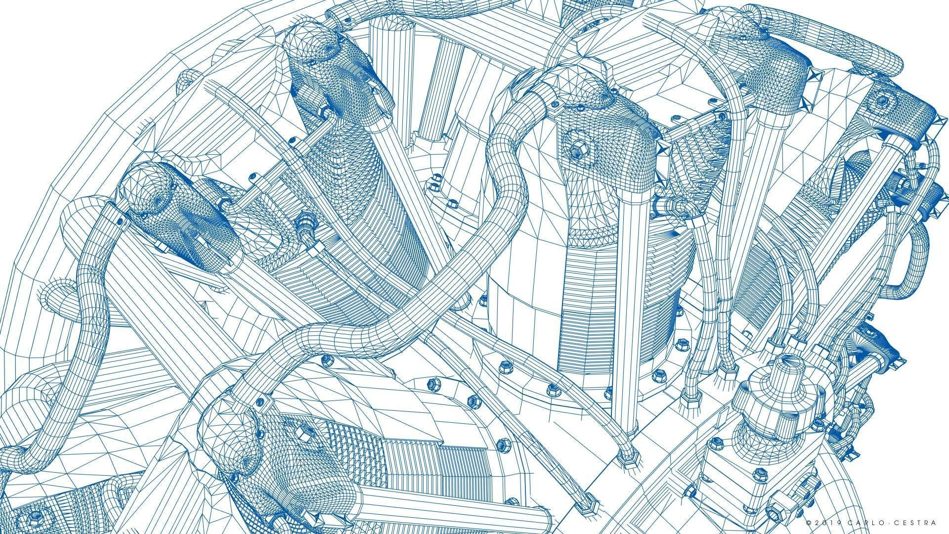 R-1830 Twin Wasp Aircraft Engine 3D model_41