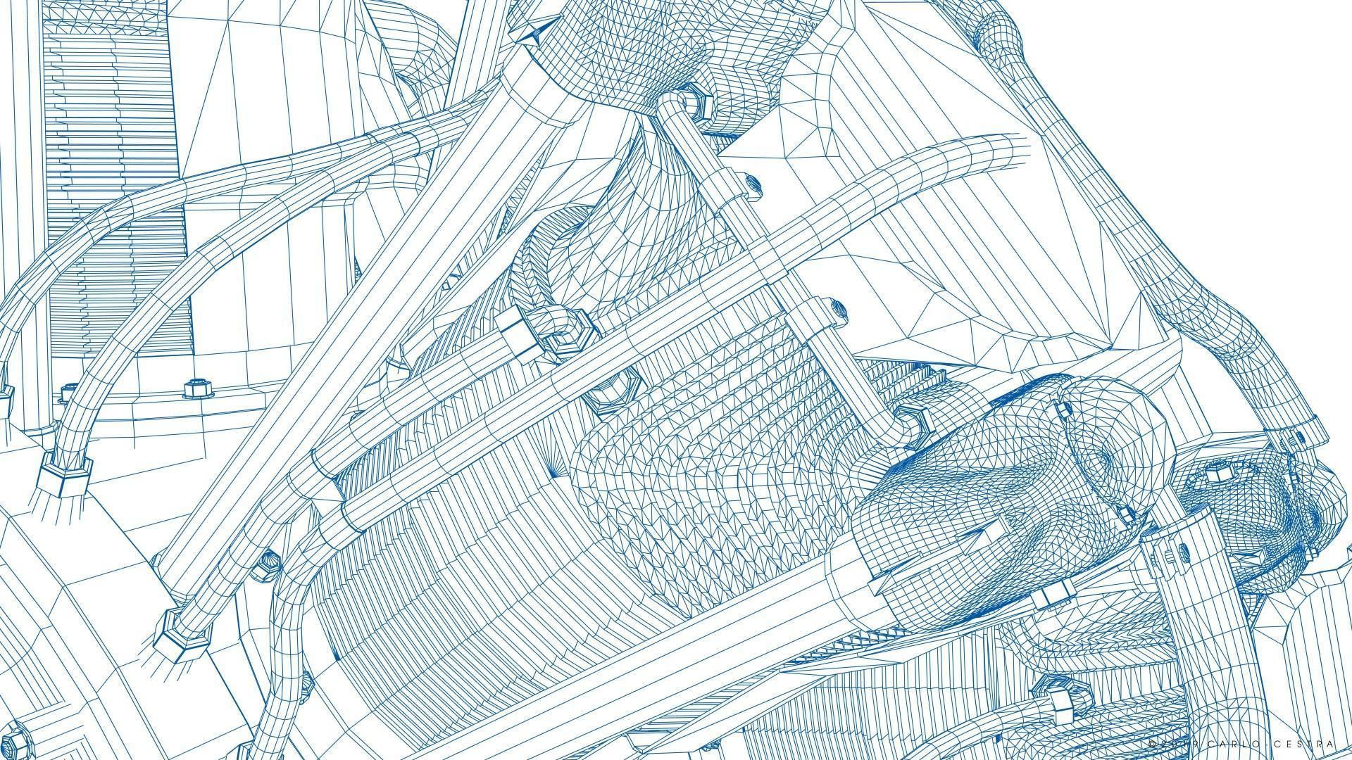 R-1830 Twin Wasp Aircraft Engine 3D model_43