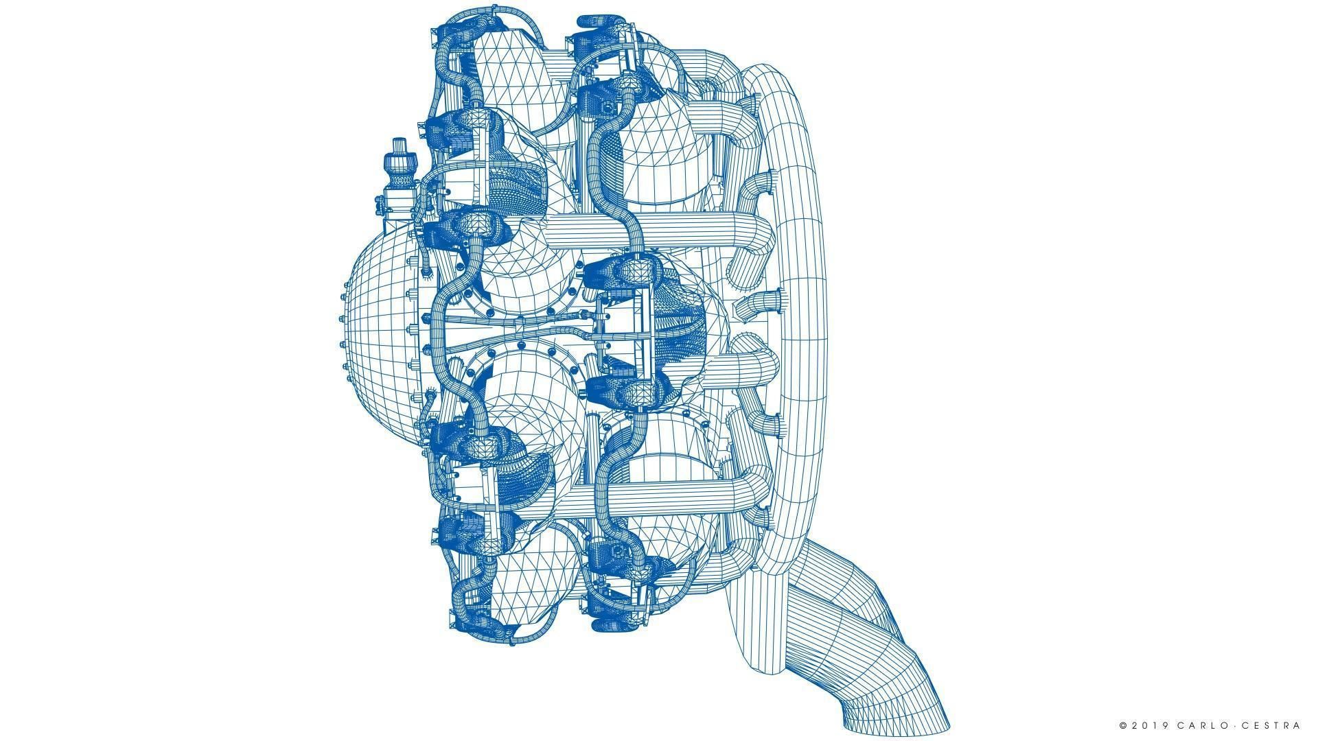 R-1830 Twin Wasp Aircraft Engine 3D model_37