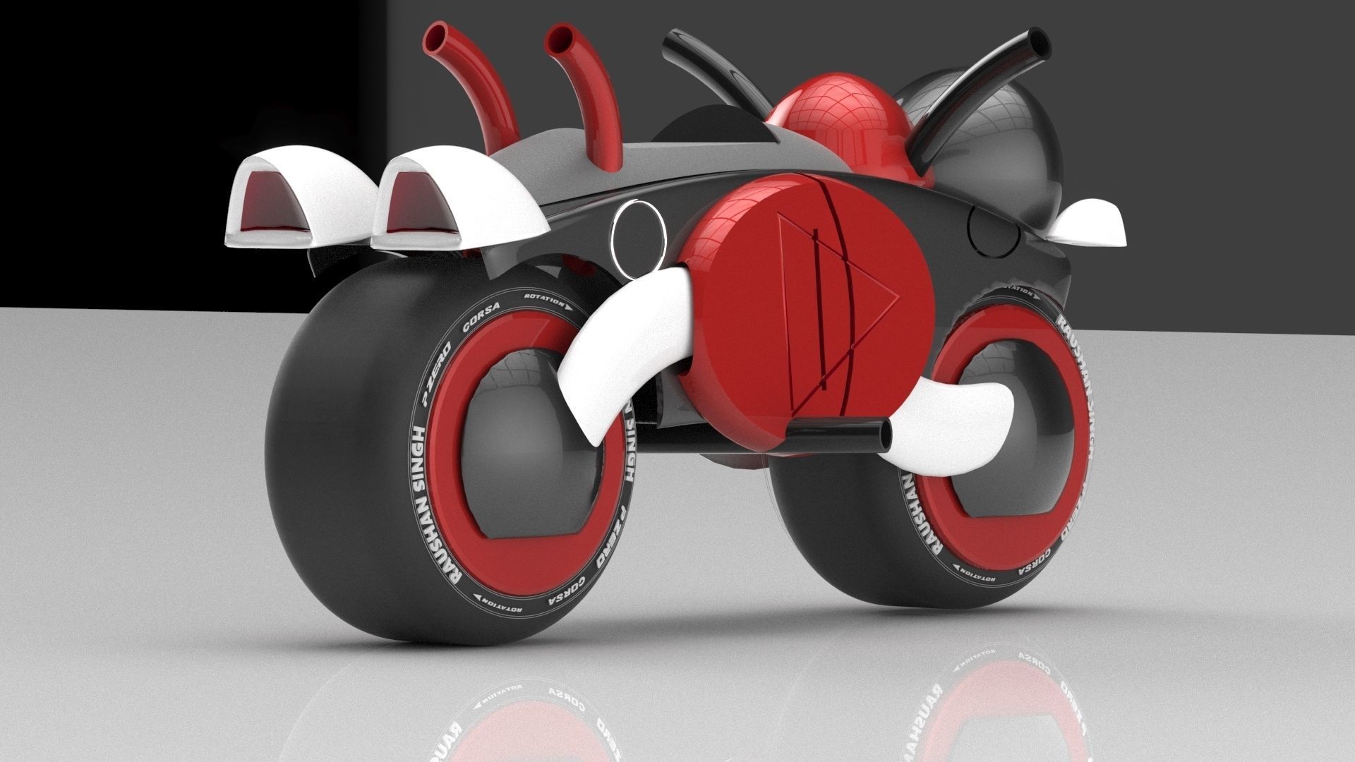 Sci Fi Bike 3D model_2